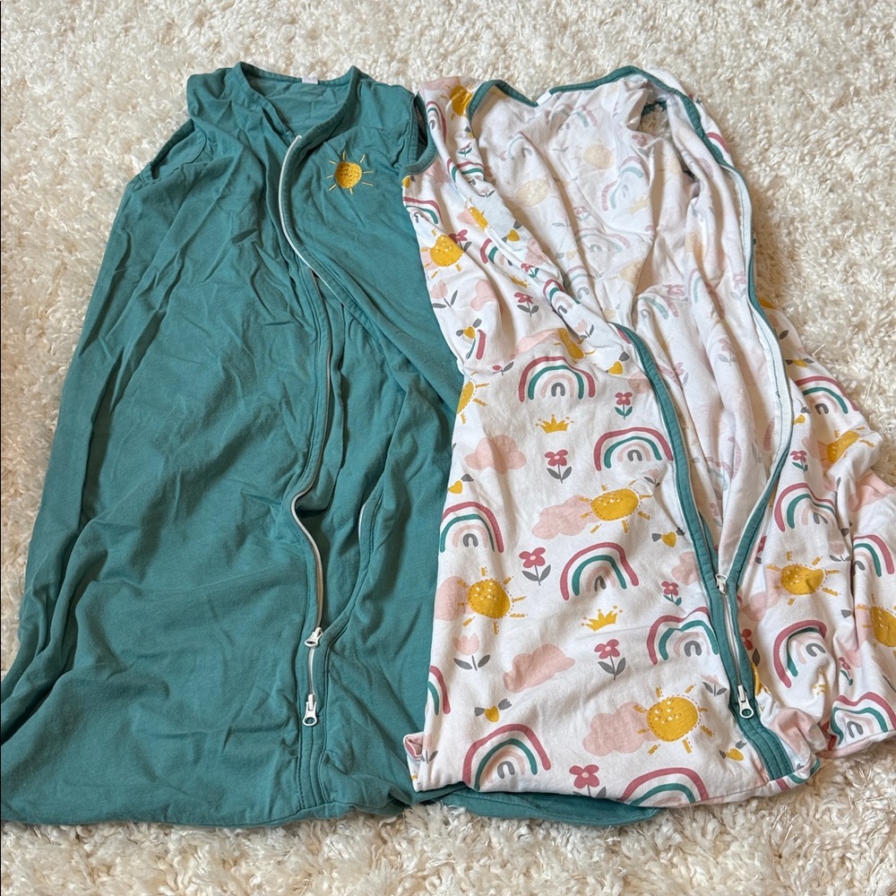 Teal and Rainbow Print Lightweight Sleep Sack